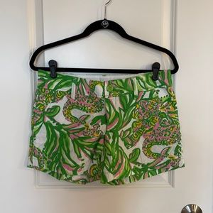 Green Patterned Callahan Shorts